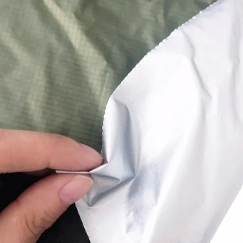 20D 400T rN ripstop hot-silver UV outdoor fabric flat swatch
