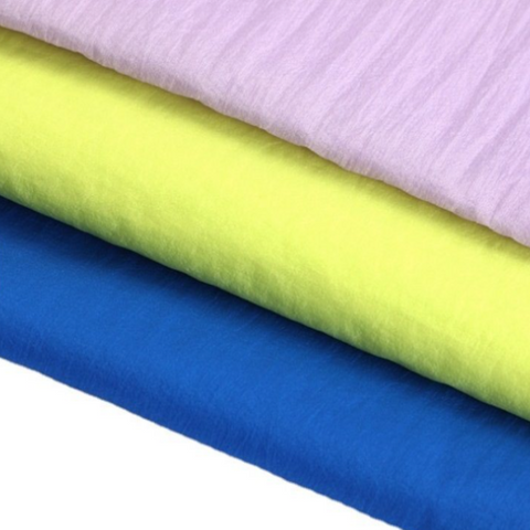 recycled nylon crinkle taffeta flat swatch for down jacket