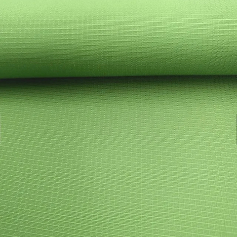 50D 240T rPET diamond lattice pongee school uniform fabric flat swatch
