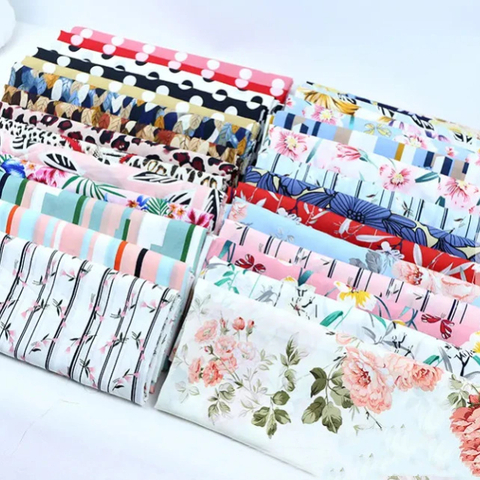 rPET printed peach skin moisture-wicking beach shorts fabric flat swatch