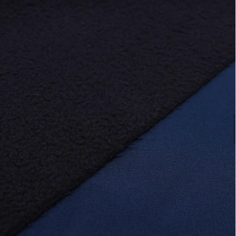 rPET 3-layer 4-way stretch softshell recycled polar fleece flat swatch