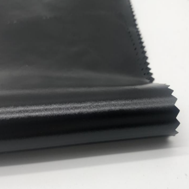 100% Recycled Nylon Taffeta Fabric 190t 210t PU Woven Shiny Waterproof Nylon Taffeta Fabric for Outdoor Down Jacket Fabric
