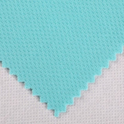 rPET bird-eye mesh moisture-wicking sportswear fabric flat swatch