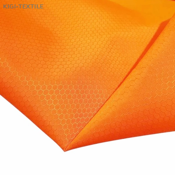420D Polyester PU Coated Ripstop Oxford Fabric - Waterproof, Honeycomb Pattern 