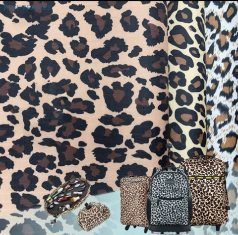 600d Coated Leopard Lesen Printed Color Polyester Backpack Hand Bag Oxford Fabric