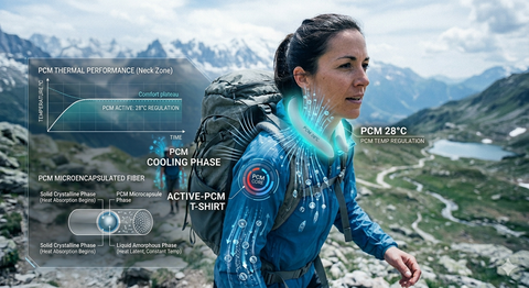 PCM Nylon Woven Fabric for Outdoor & Functional Apparel