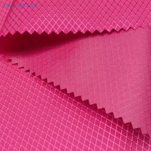 recycled 210D 420D diamond dobby ripstop fluorine-free anti-UV flat swatch