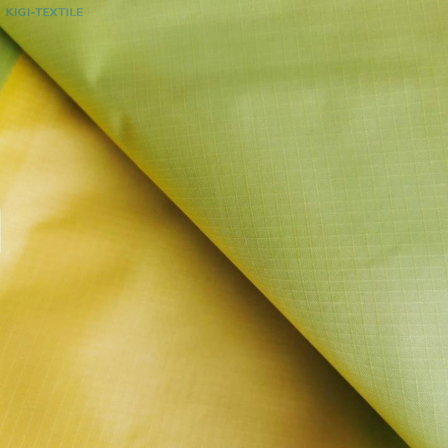 210T Recycled Nylon Taffeta Fabric for Hammock Tent - Double Sides Silicone Coated Plaid, Lightweight, Ripstop, ECO Friendly