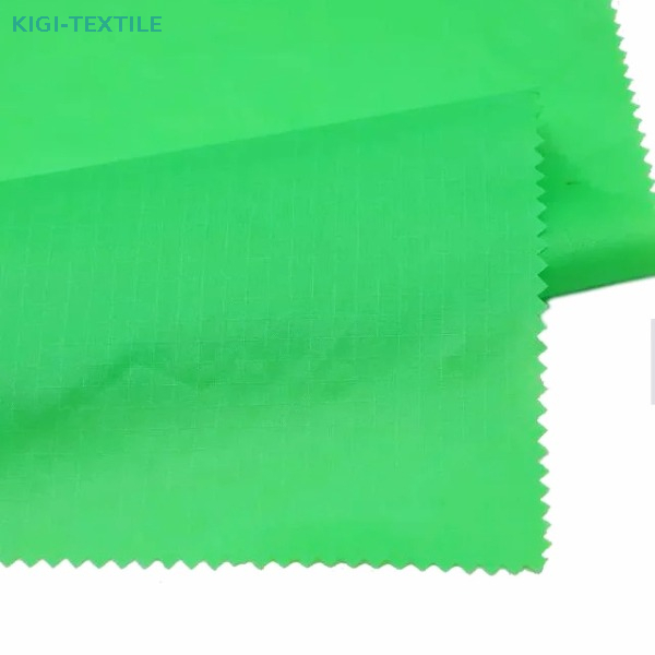 190T Nylon Taffeta Ripstop Fabric - Water Pressure 5000mm,5mm Silicone Film Coated, Sleep Bag Fabric