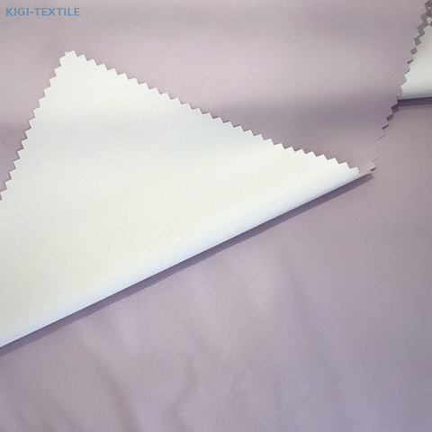 recycled 30D pongee vertical stripe TPU white film fabric 