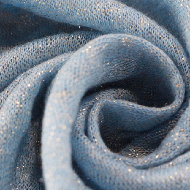 Organic 100 Linen Jersey Knitted Fabric with Gold Foil Spark, Lightweight, Eco-friendly for Clothing