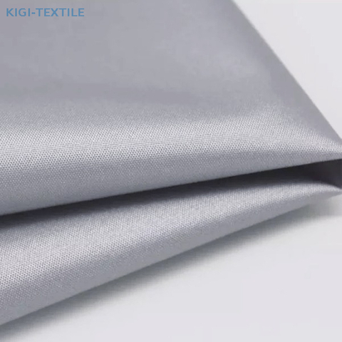 190T rPET silver coated anti-UV taffeta flat swatch